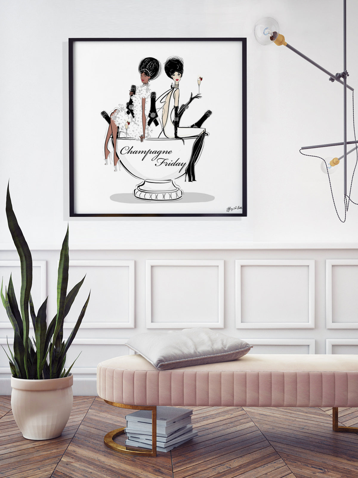 Champagne Friday - Illustration - Limited Edition Print - Tiffany La Belle