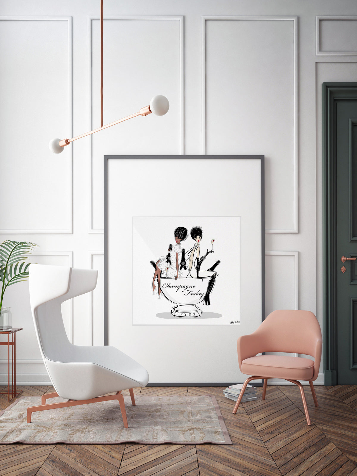 Champagne Friday - Illustration - Limited Edition Print - Tiffany La Belle