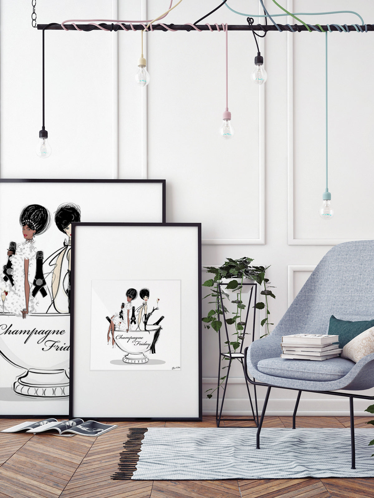 Champagne Friday - Illustration - Limited Edition Print - Tiffany La Belle
