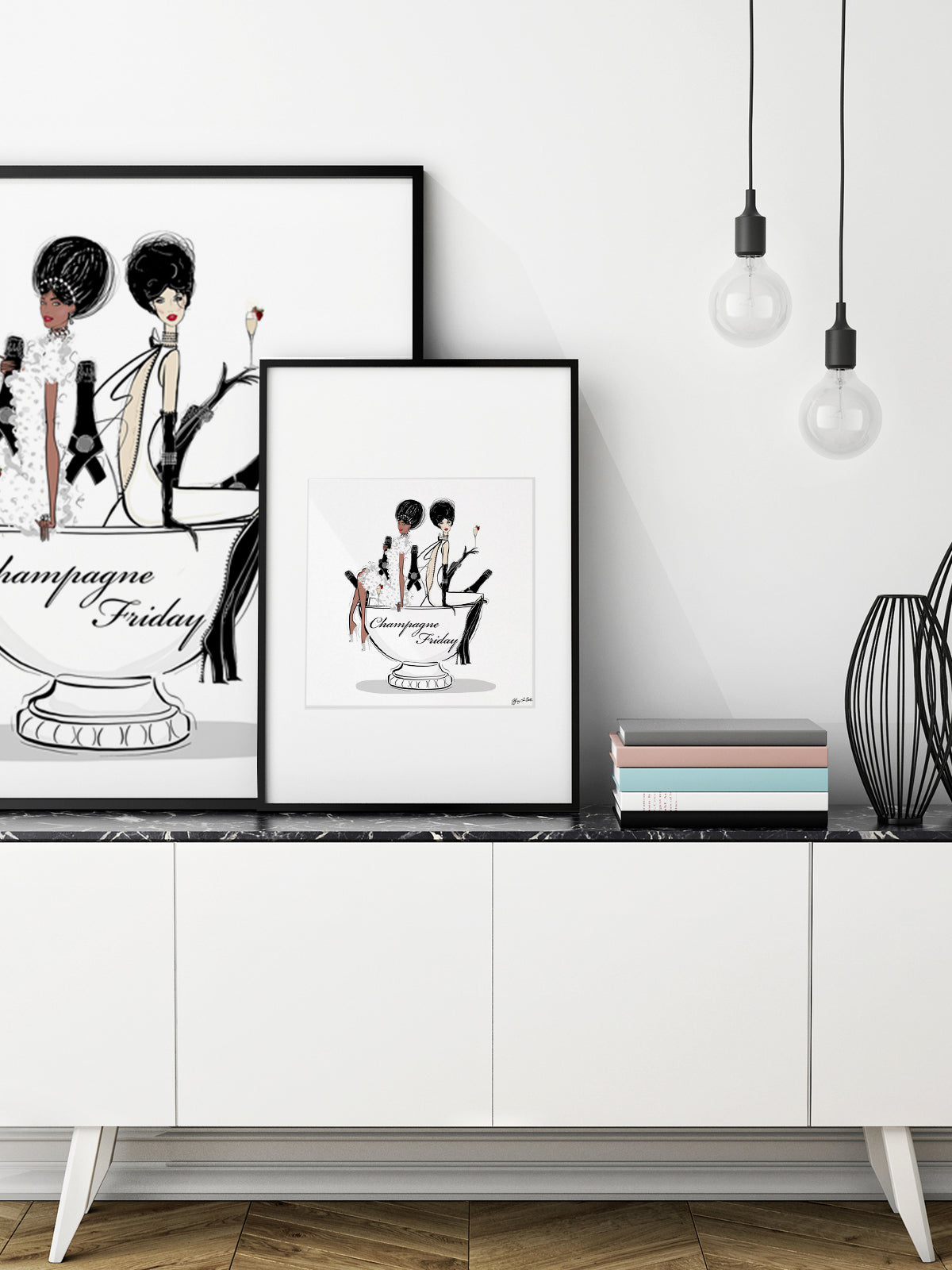 Champagne Friday - Illustration - Limited Edition Print - Tiffany La Belle