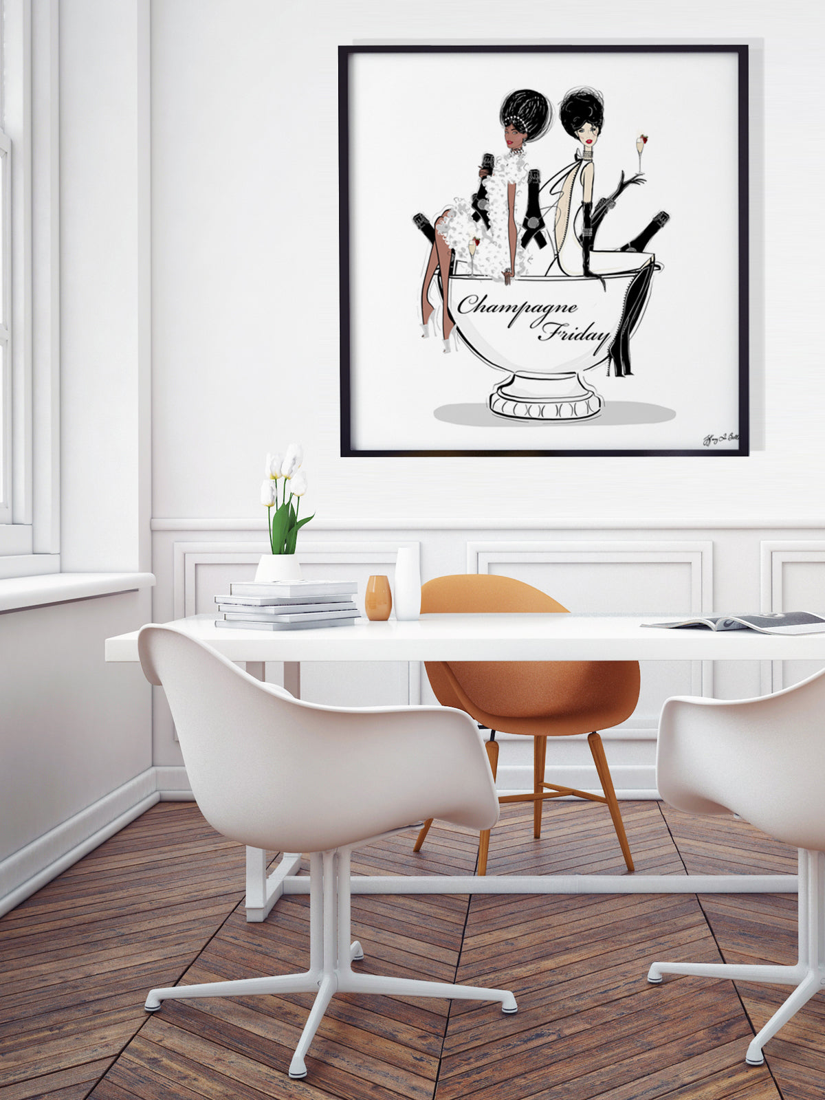 Champagne Friday - Illustration - Limited Edition Print - Tiffany La Belle