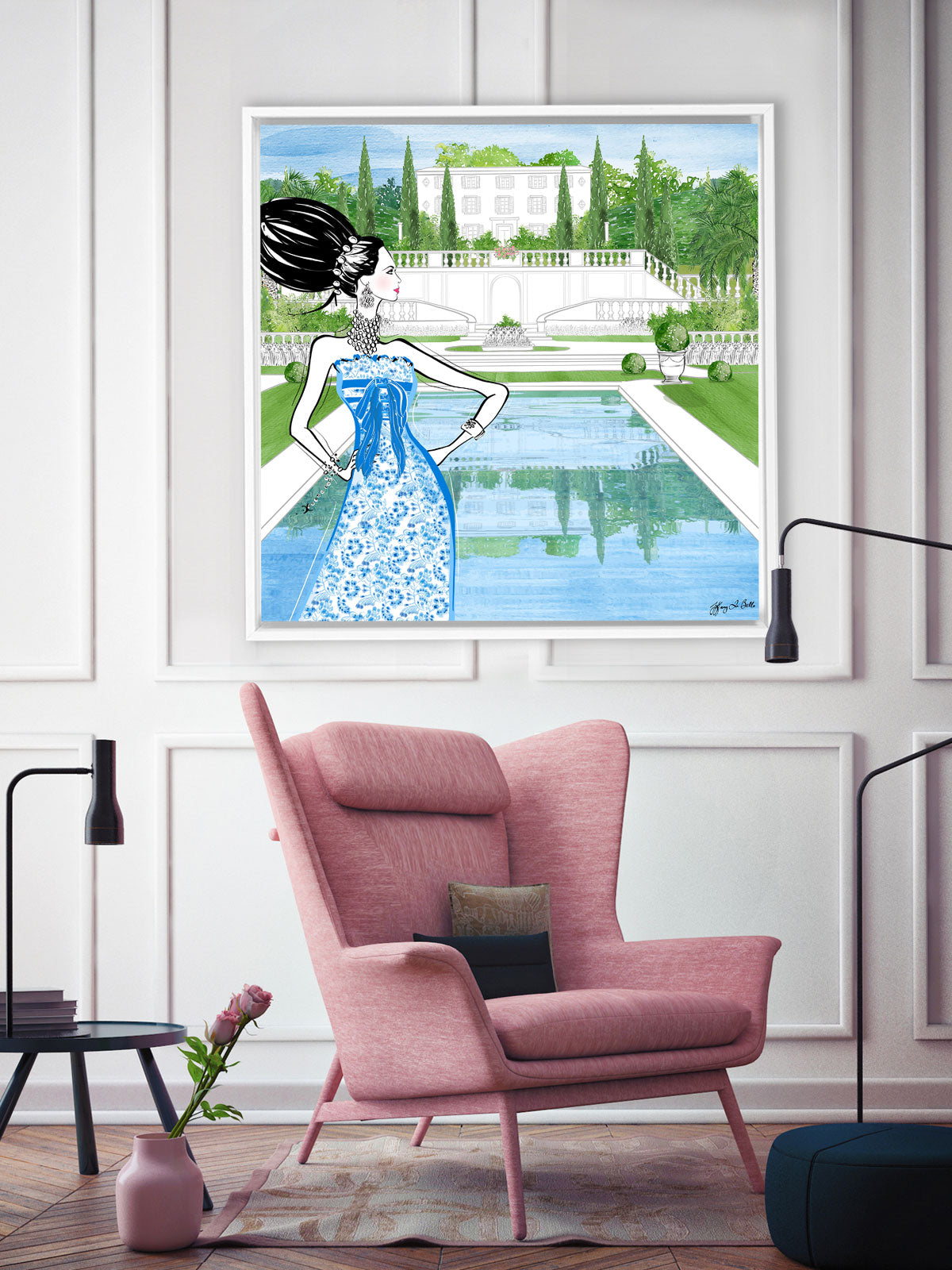 Chanel Haute Couture Spring - Illustration - Canvas Gallery Print - Unframed or Framed - Tiffany La Belle
