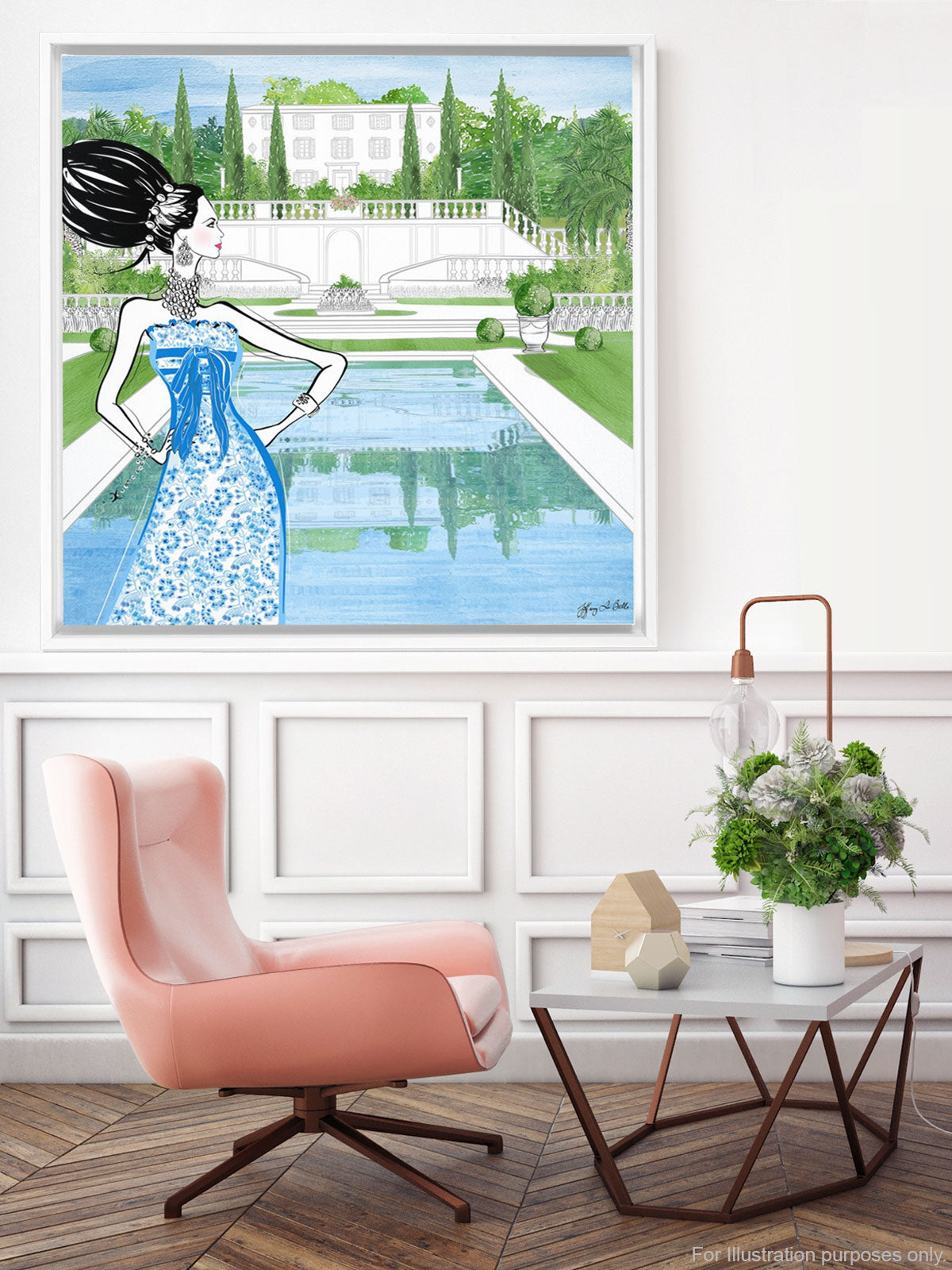 Chanel Haute Couture Spring - Illustration - Canvas Gallery Print - Unframed or Framed - Tiffany La Belle