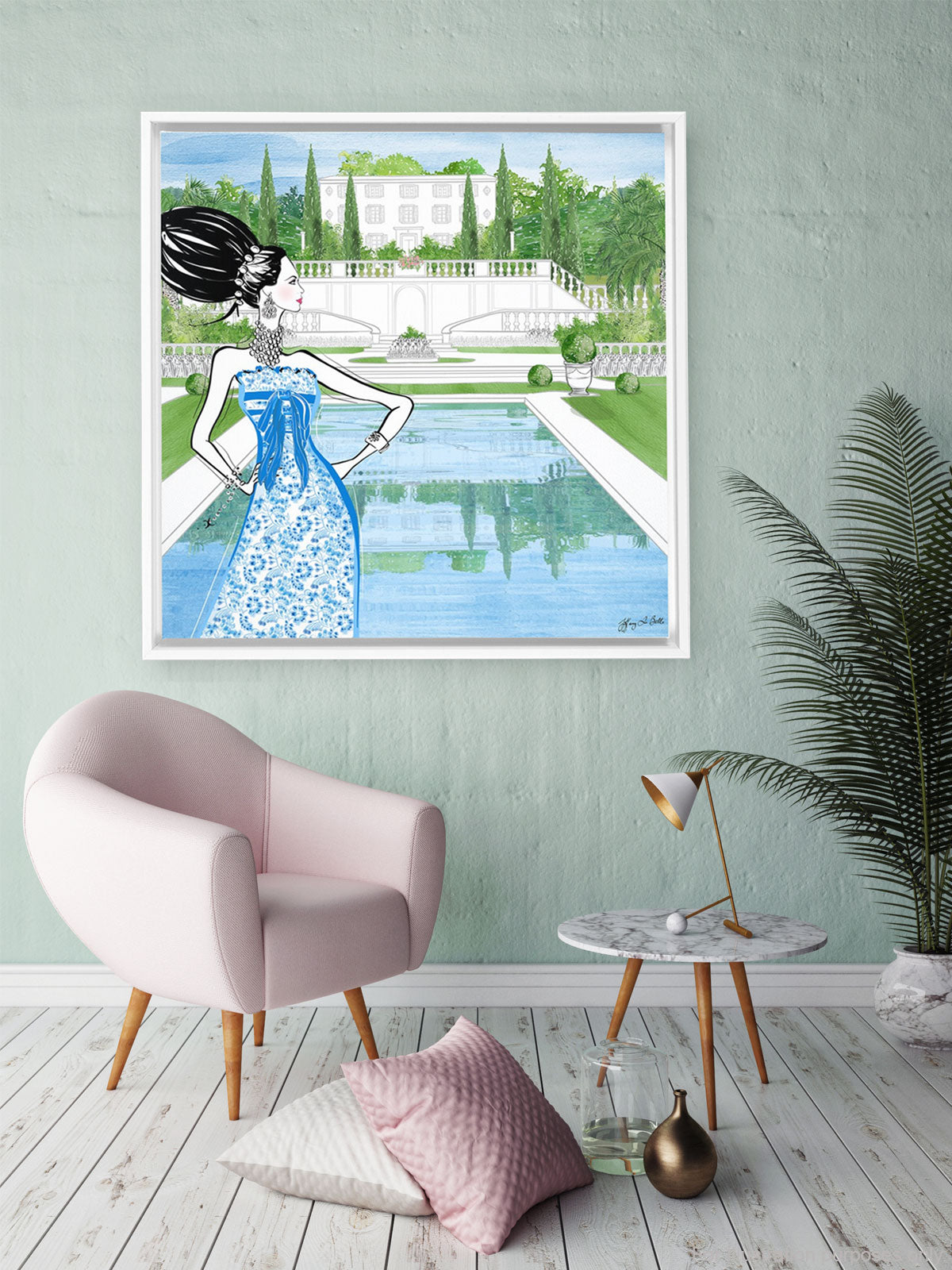 Chanel Haute Couture Spring - Illustration - Canvas Gallery Print - Unframed or Framed - Tiffany La Belle