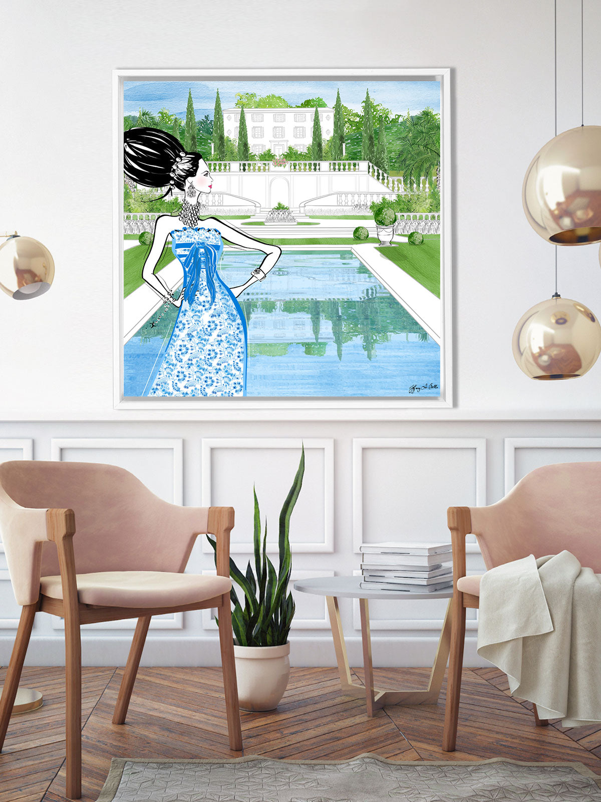 Chanel Haute Couture Spring - Illustration - Canvas Gallery Print - Unframed or Framed - Tiffany La Belle