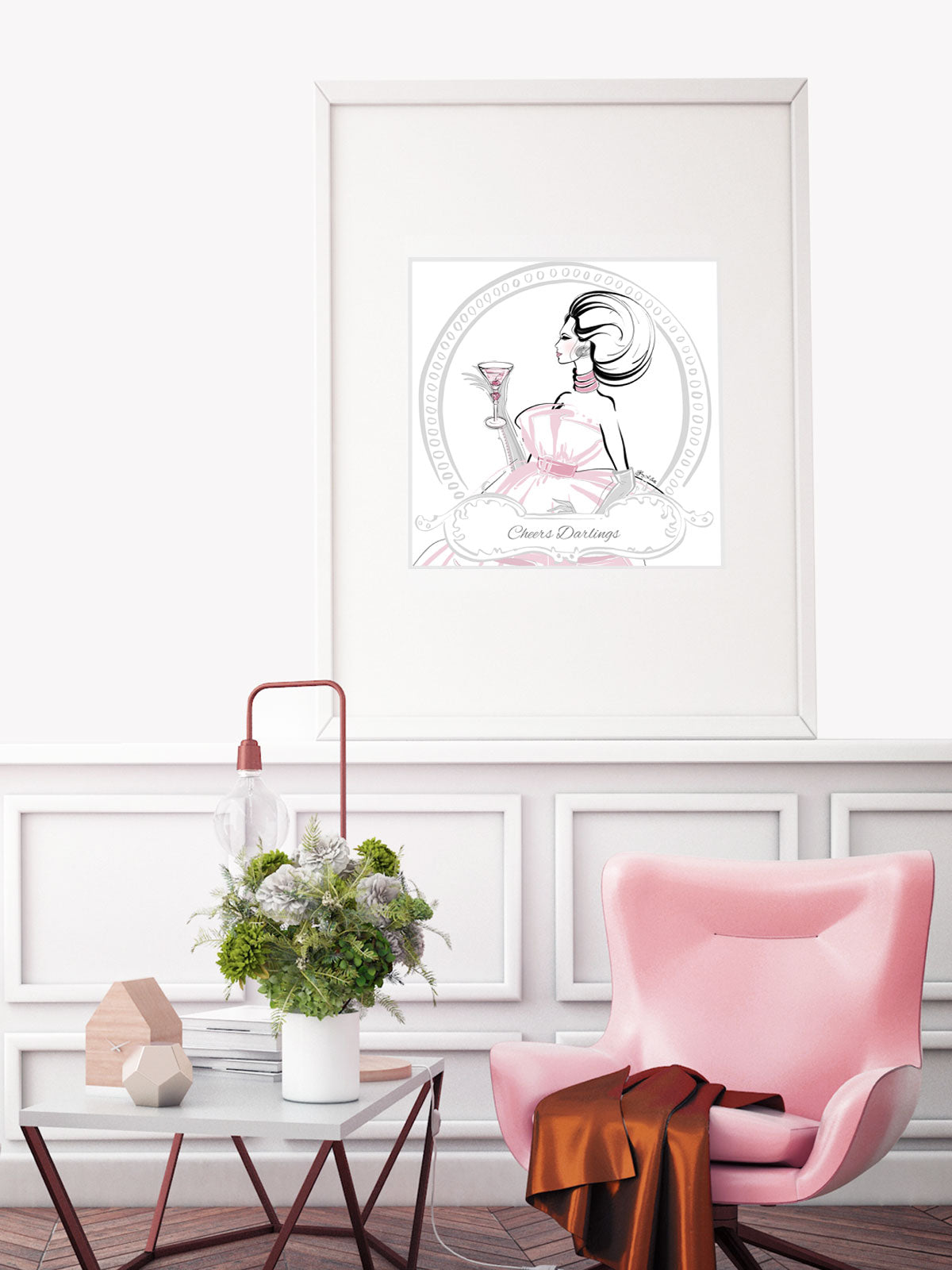 Cheers Darlings - Illustration - Limited Edition Print - Tiffany La Belle