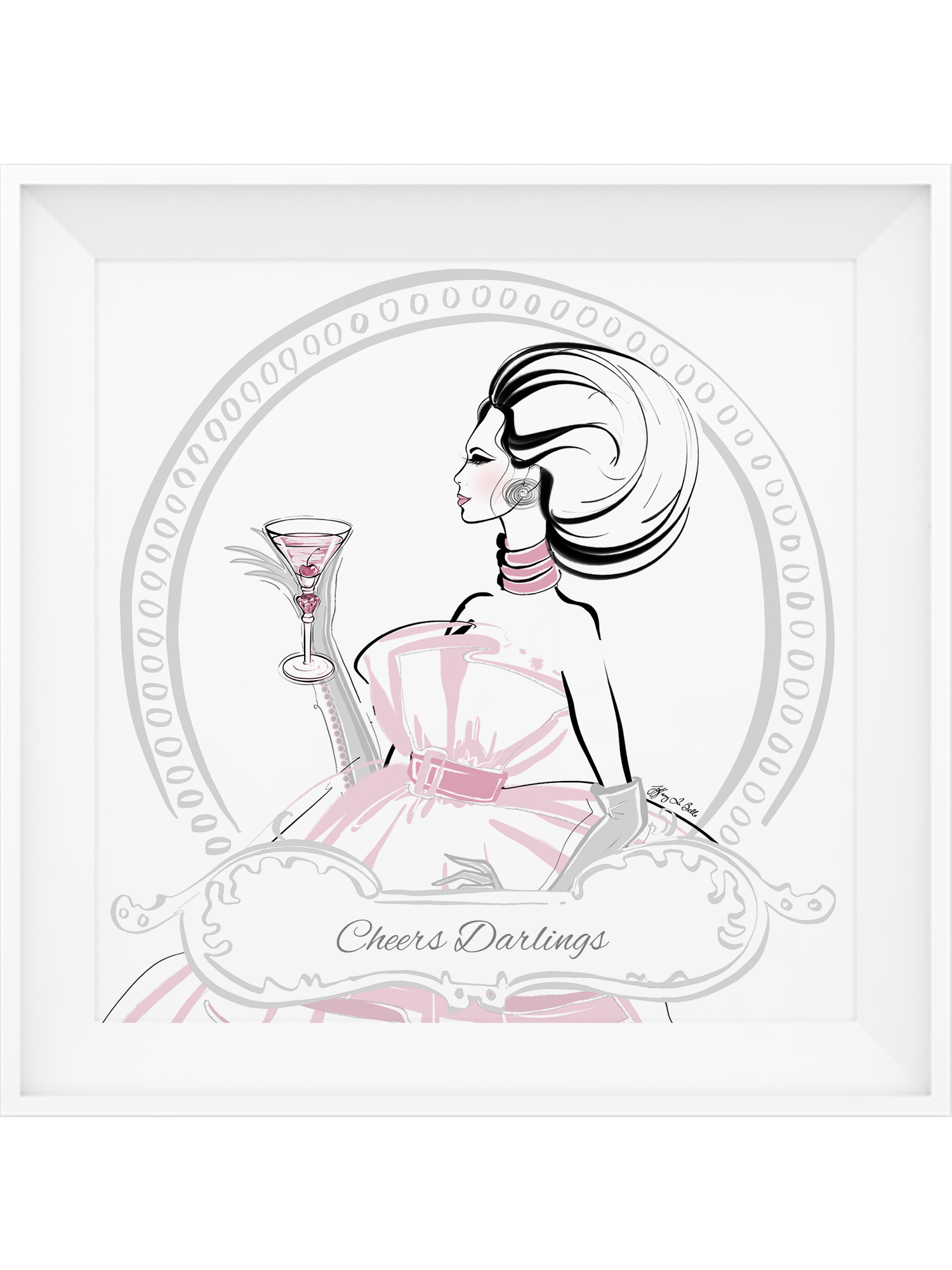 Cheers Darlings - Illustration - Limited Edition Print - Tiffany La Belle