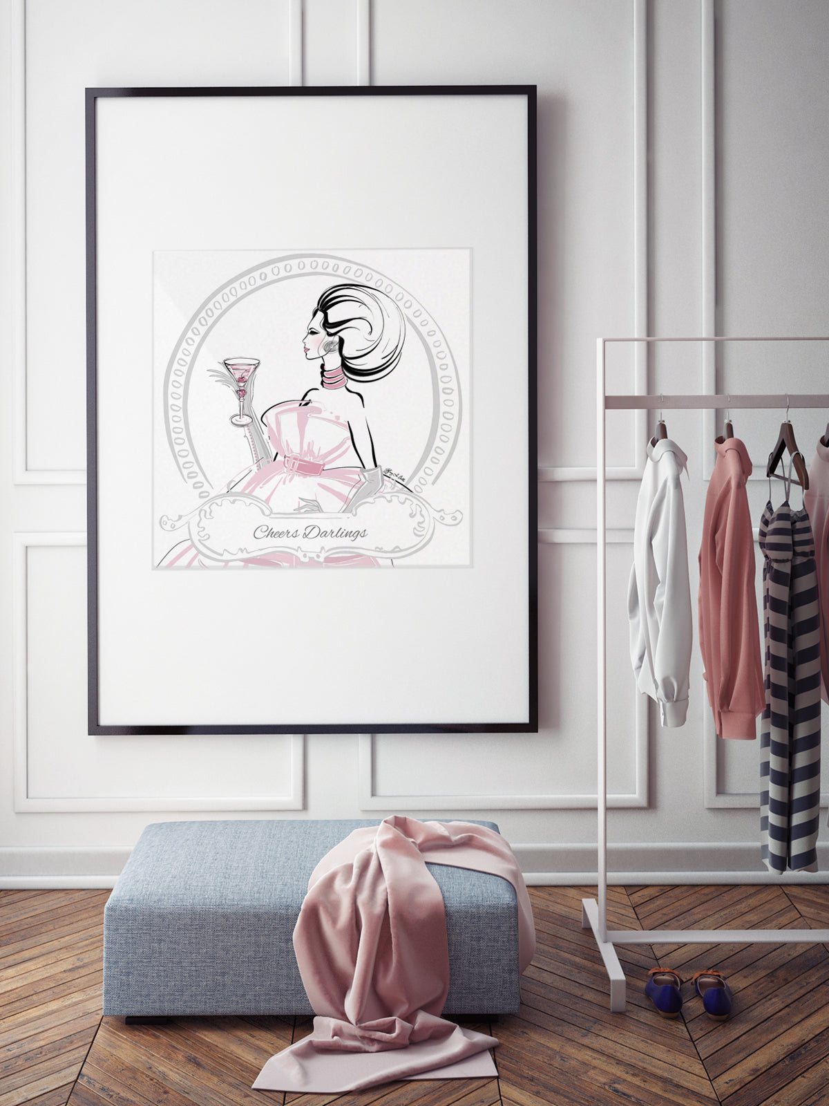 Cheers Darlings - Illustration - Limited Edition Print - Tiffany La Belle