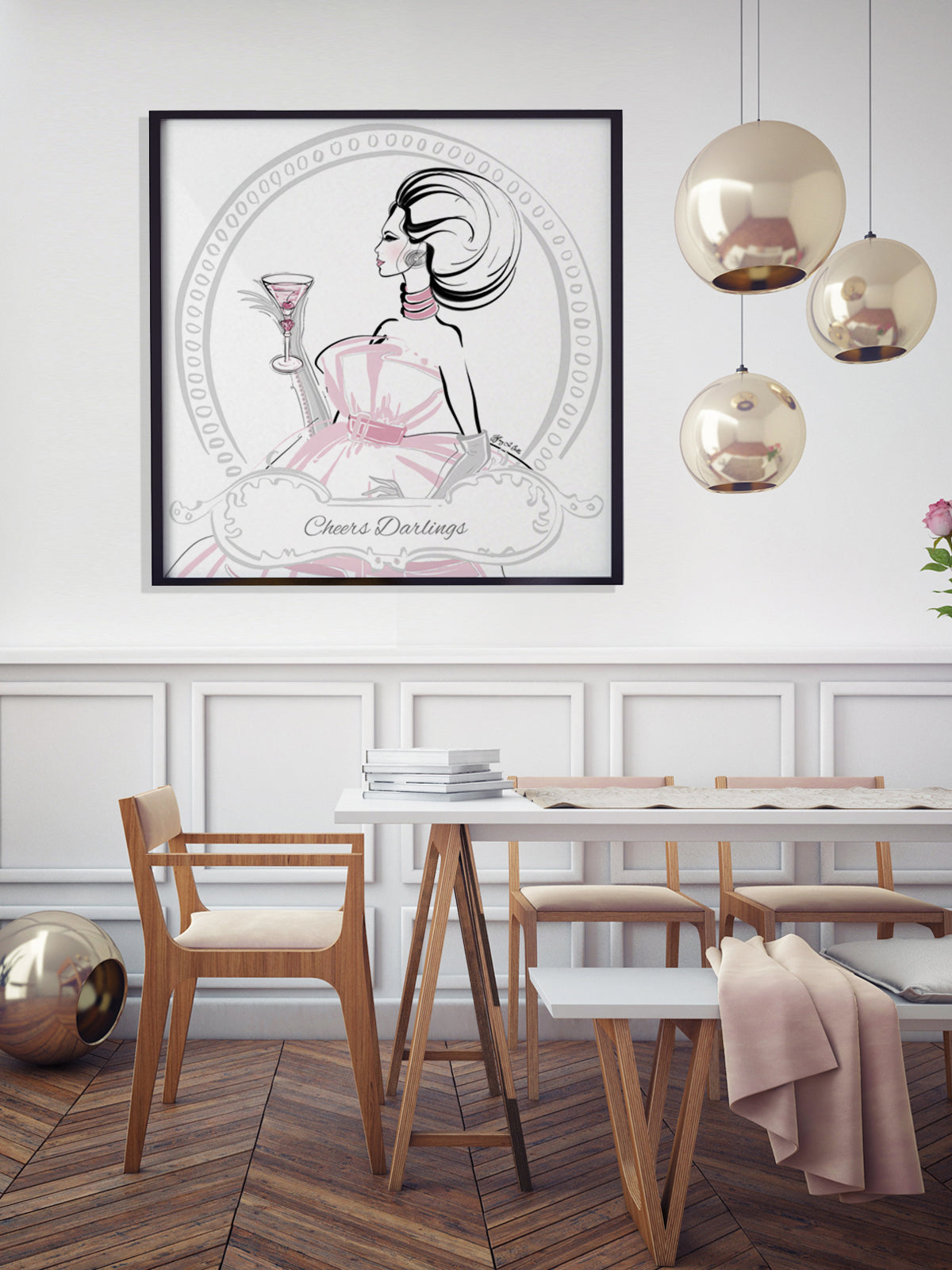 Cheers Darlings - Illustration - Limited Edition Print - Tiffany La Belle