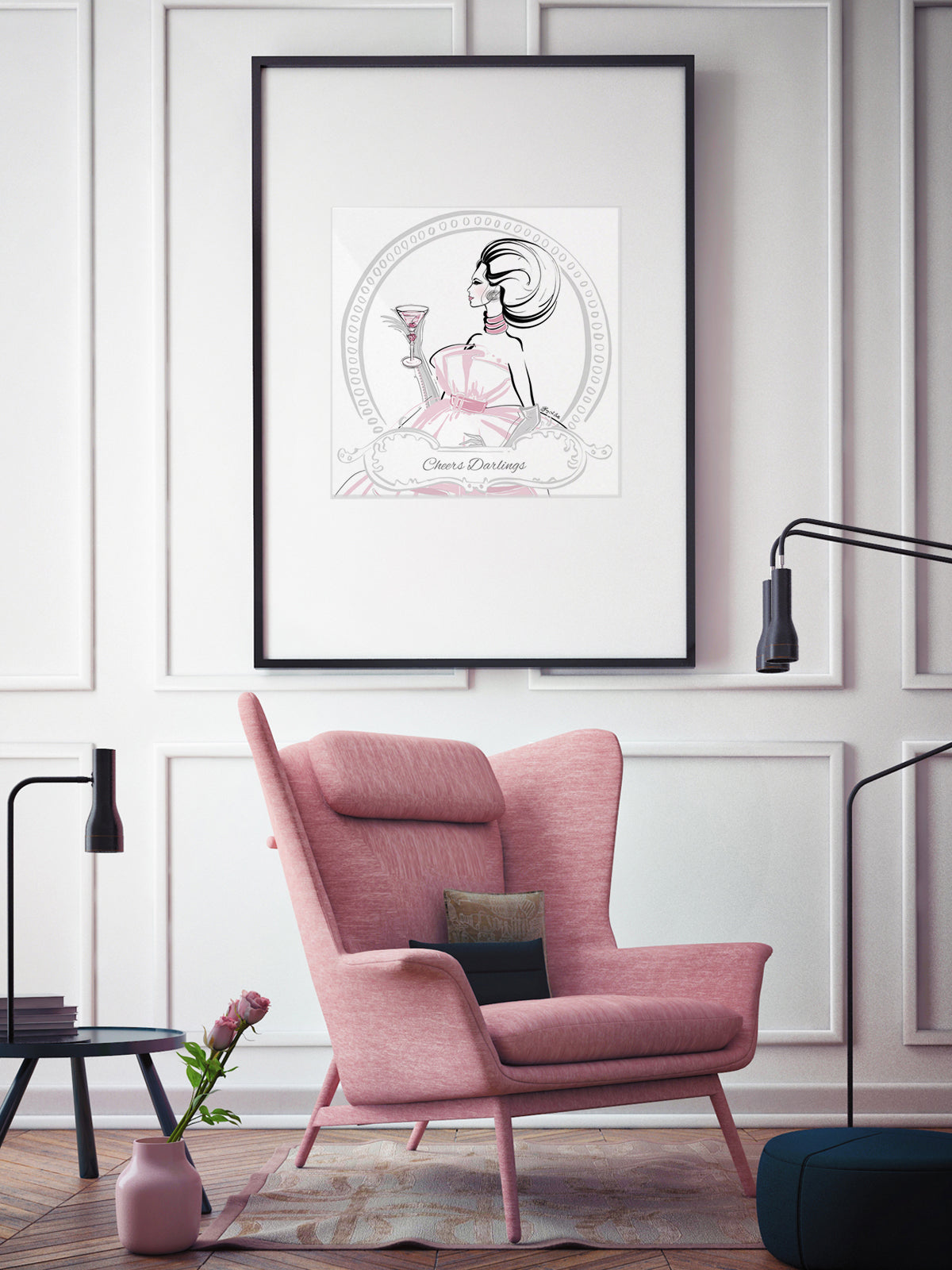 Cheers Darlings - Illustration - Limited Edition Print - Tiffany La Belle