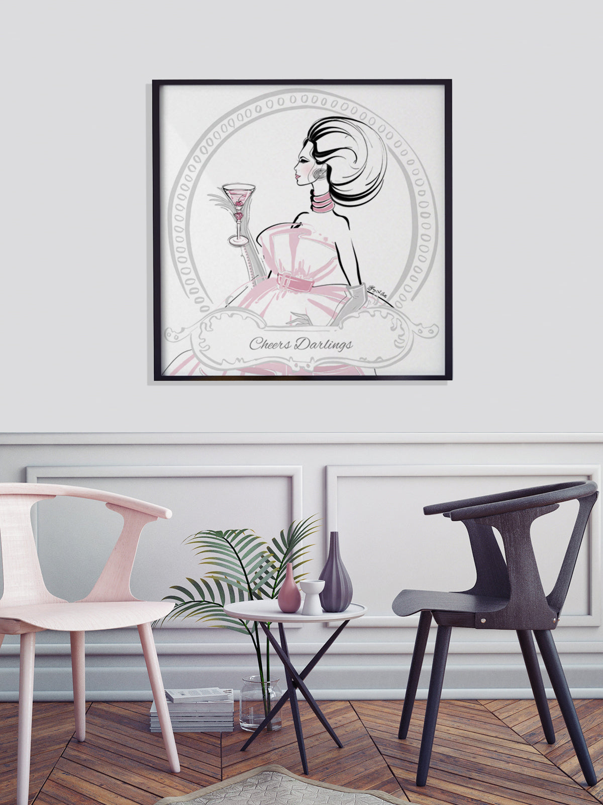 Cheers Darlings - Illustration - Limited Edition Print - Tiffany La Belle