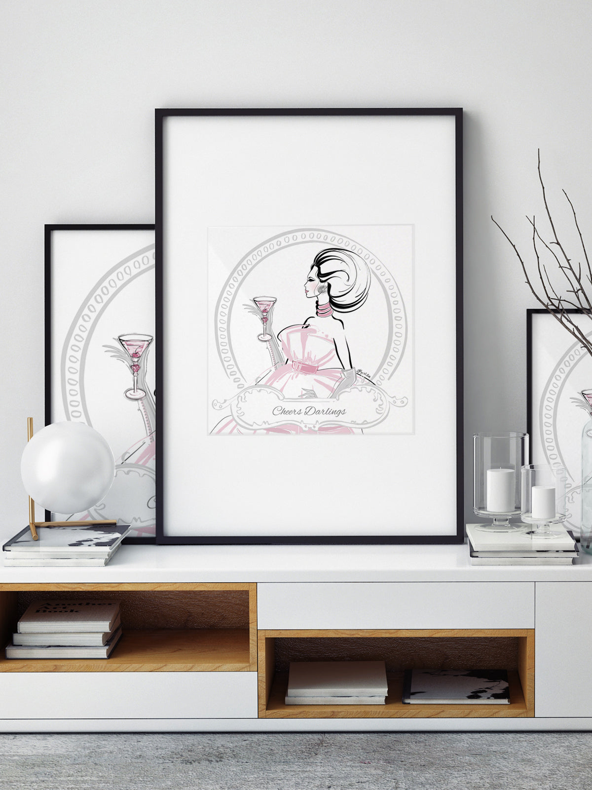 Cheers Darlings - Illustration - Limited Edition Print - Tiffany La Belle
