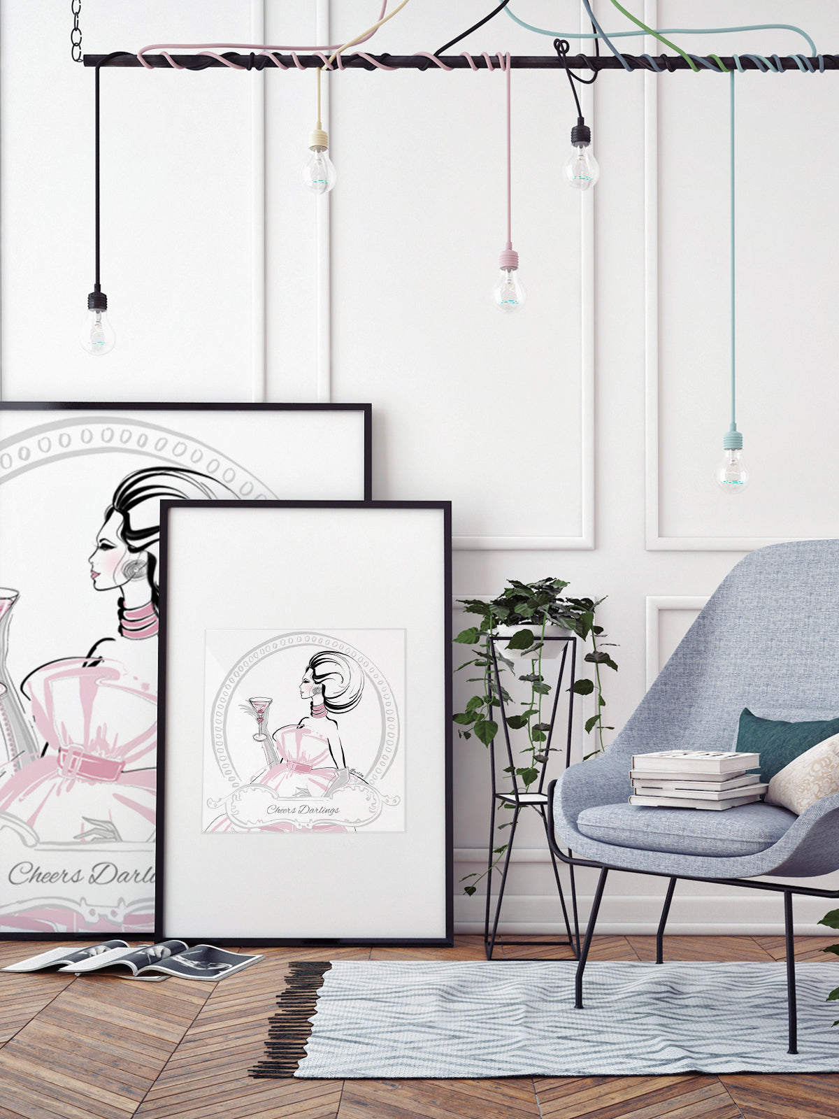 Cheers Darlings - Illustration - Limited Edition Print - Tiffany La Belle