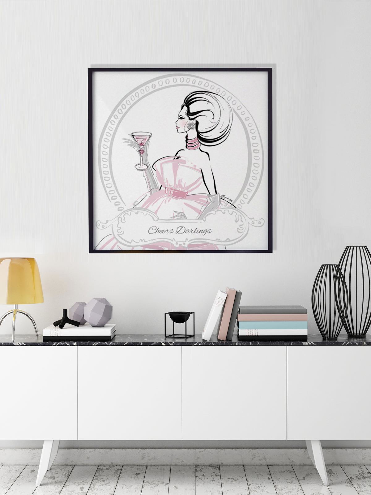 Cheers Darlings - Illustration - Limited Edition Print - Tiffany La Belle