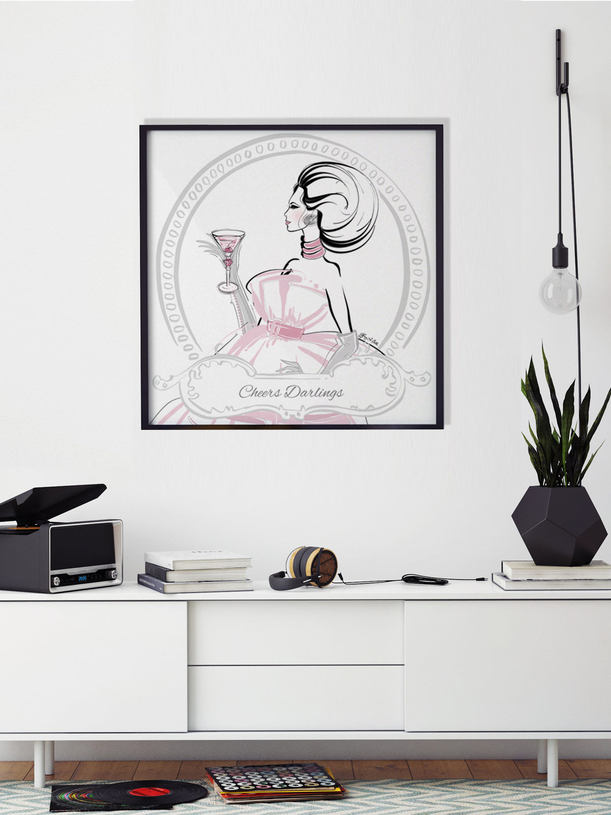 Cheers Darlings - Illustration - Limited Edition Print - Tiffany La Belle