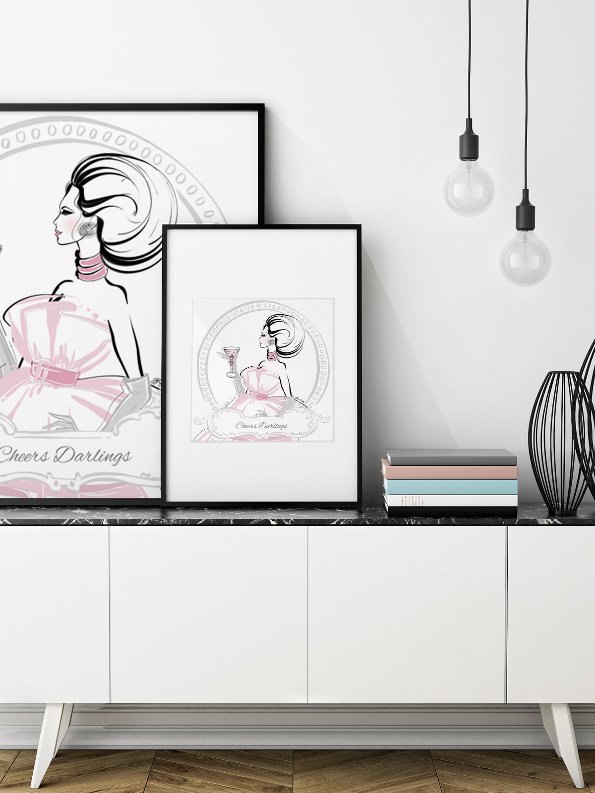 Cheers Darlings - Illustration - Limited Edition Print - Tiffany La Belle