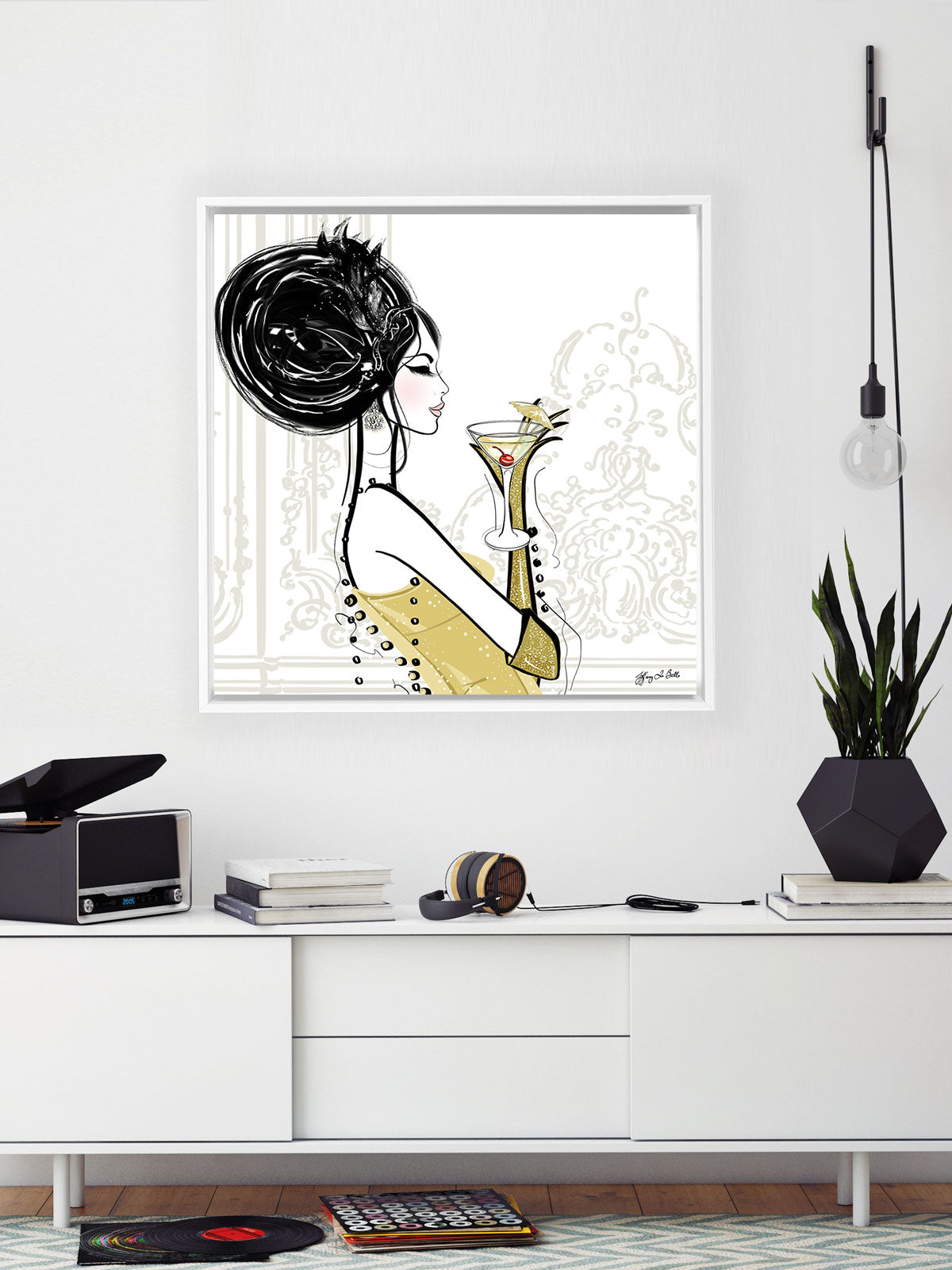 Cocktail Hour - Illustration - Canvas Gallery Print - Unframed or Framed - Tiffany La Belle