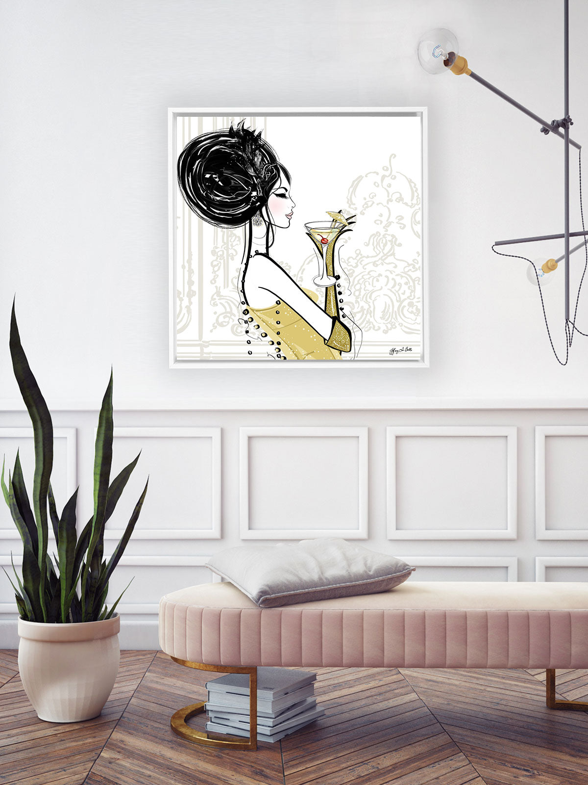 Cocktail Hour - Illustration - Canvas Gallery Print - Unframed or Framed - Tiffany La Belle