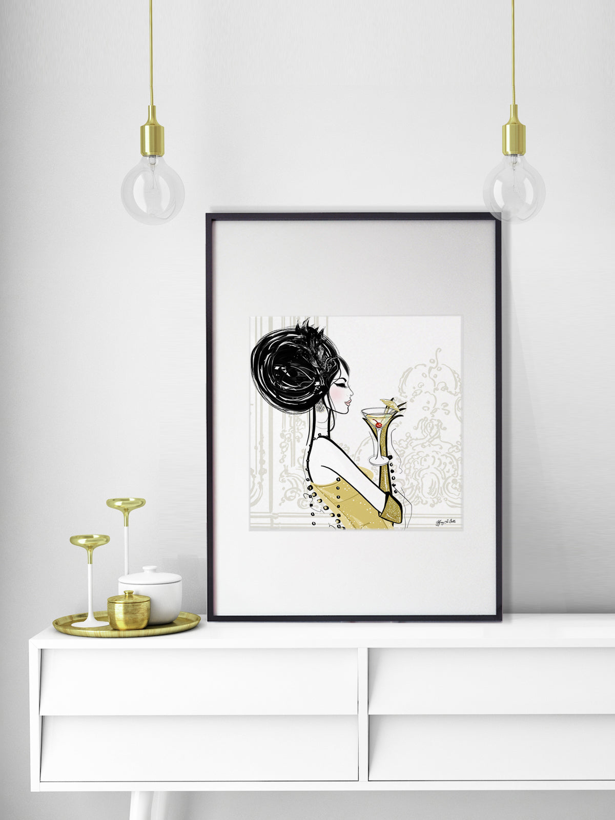 Cocktail Hour - Illustration - Limited Edition Print - Tiffany La Belle