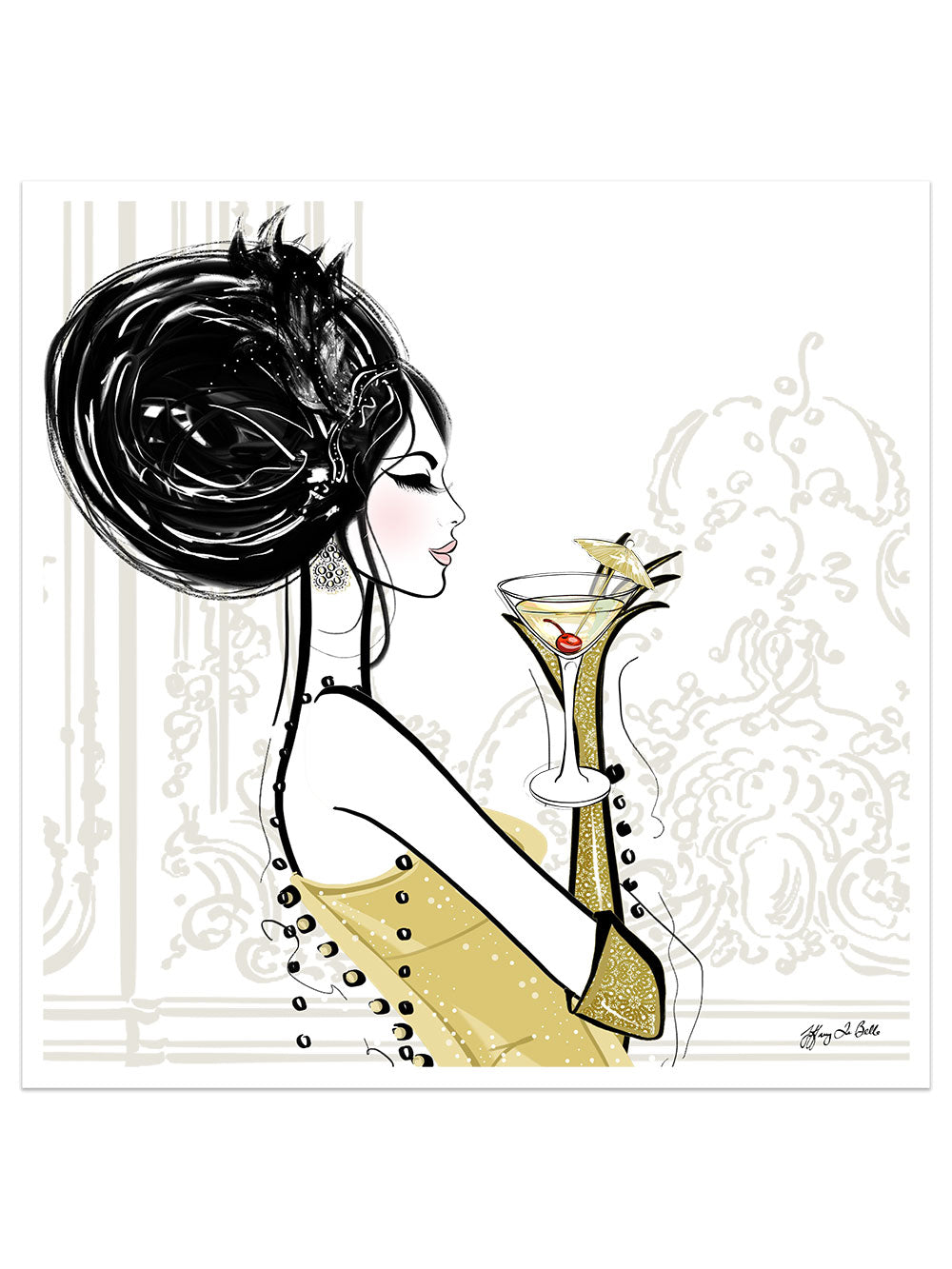 Cocktail Hour - Illustration - Limited Edition Print - Tiffany La Belle