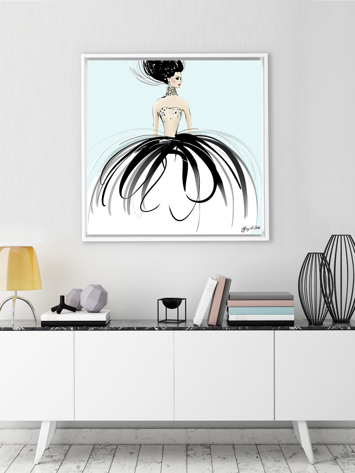 Couture Gems - Illustration - Canvas Gallery Print - Unframed or Framed - Tiffany La Belle
