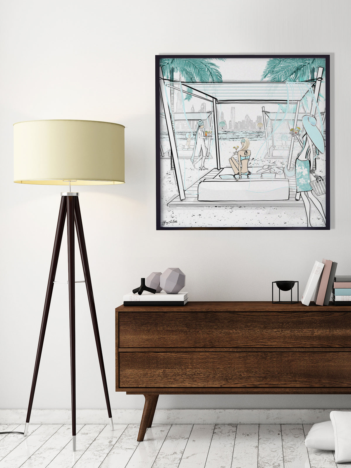 Beach Life Dubai - Illustration - Limited Edition Print - Tiffany La Belle