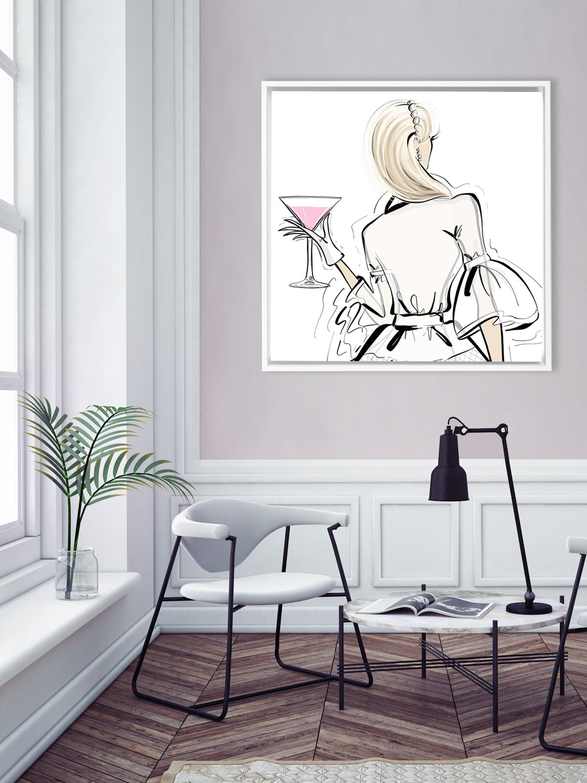 Dior Cocktails - Illustration - Canvas Gallery Print - Unframed or Framed - Tiffany La Belle