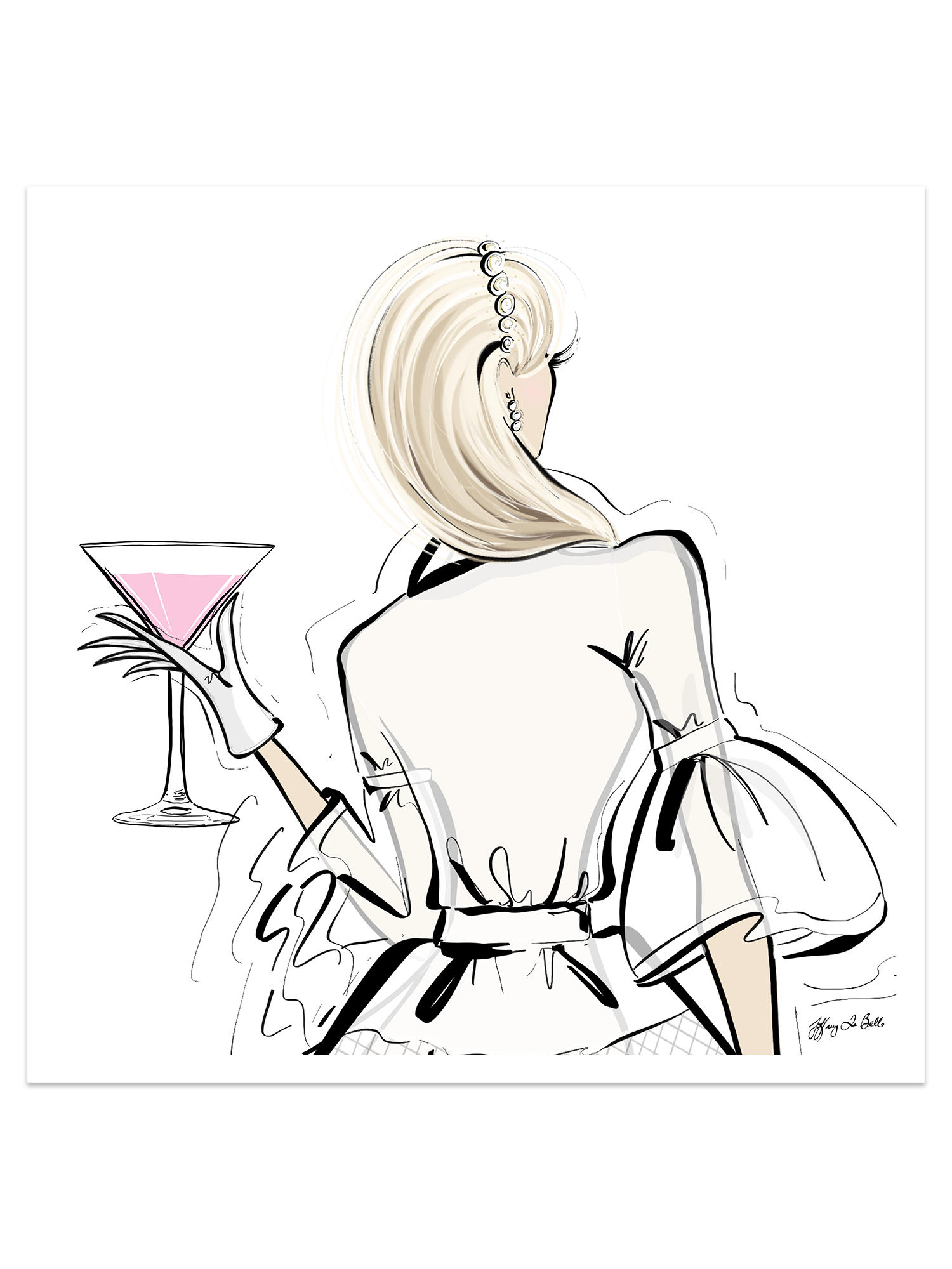 Dior Cocktails - Illustration - Limited Edition Print - Tiffany La Belle