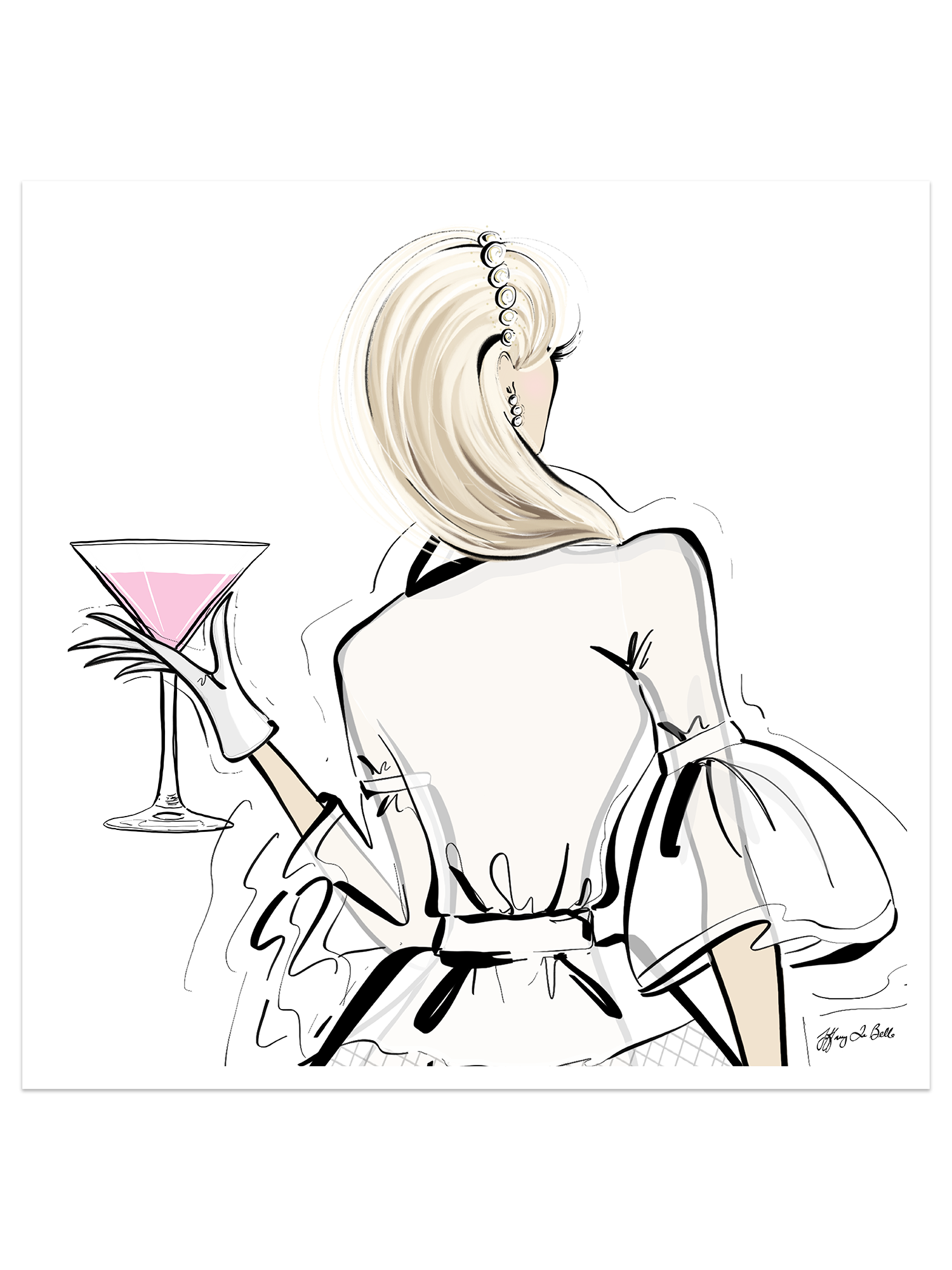 Dior Cocktails - Illustration - Limited Edition Print - Tiffany La Belle
