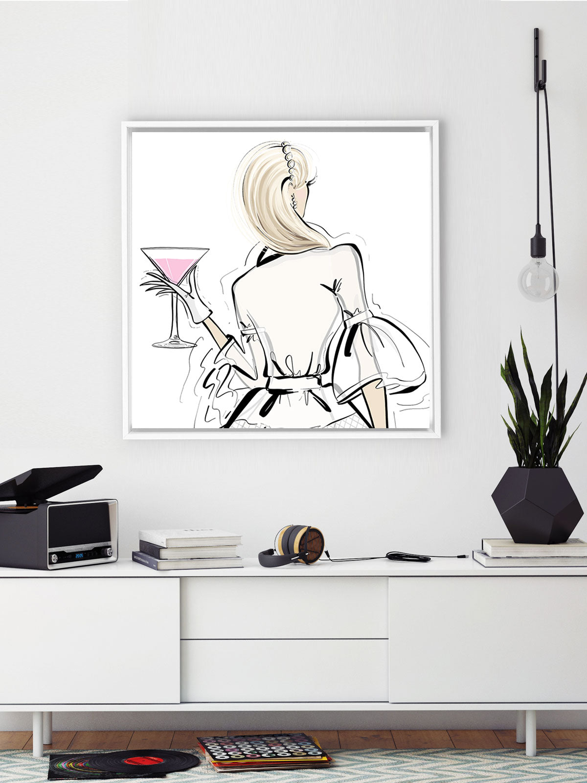Dior Cocktails - Illustration - Canvas Gallery Print - Unframed or Framed - Tiffany La Belle