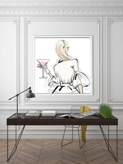 Dior Cocktails - Illustration - Canvas Gallery Print - Unframed or Framed - Tiffany La Belle