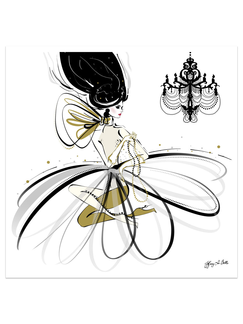 For the Love of Pearls - Illustration - Limited Edition Print - Tiffany La Belle