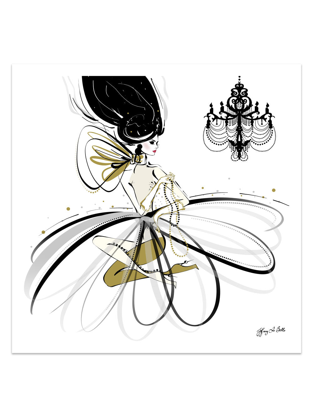 For the Love of Pearls - Illustration - Limited Edition Print - Tiffany La Belle