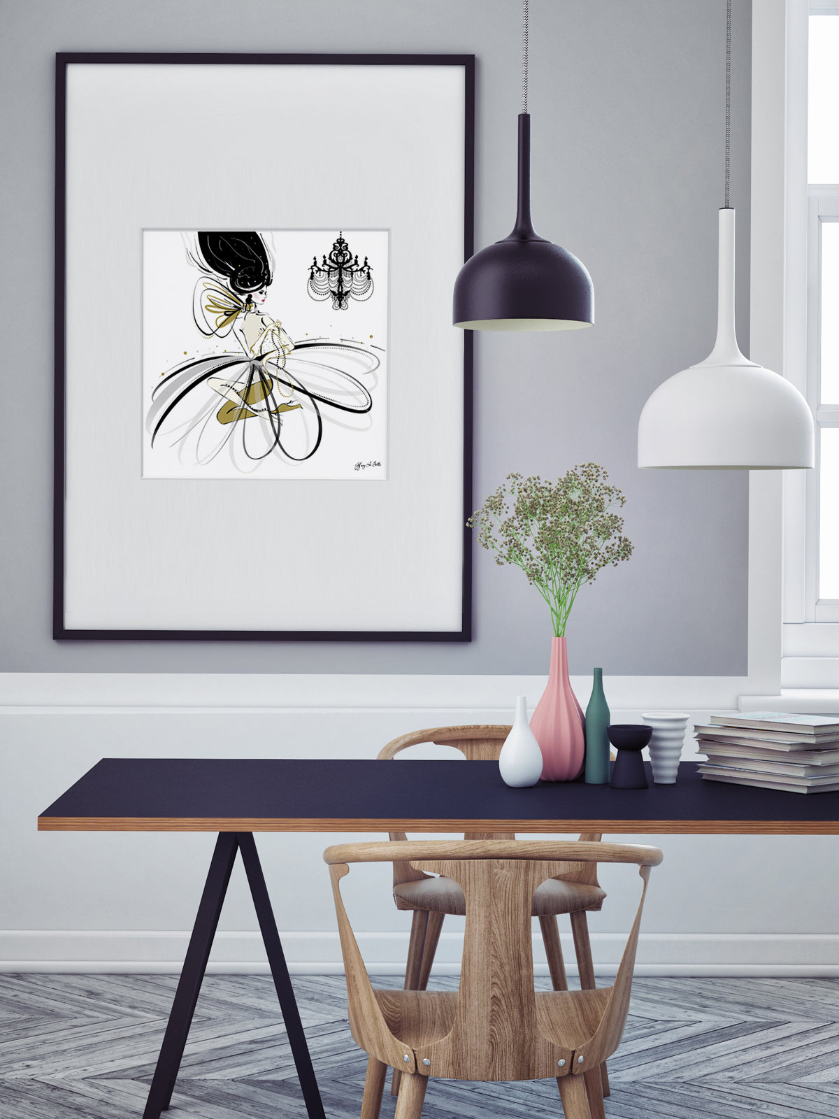 For the Love of Pearls - Illustration - Limited Edition Print - Tiffany La Belle