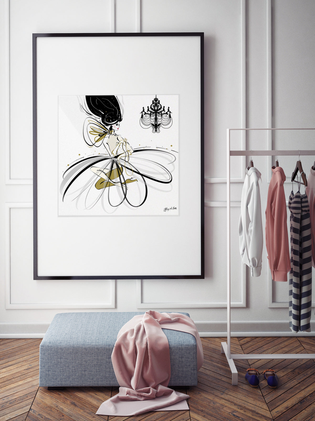 For the Love of Pearls - Illustration - Limited Edition Print - Tiffany La Belle