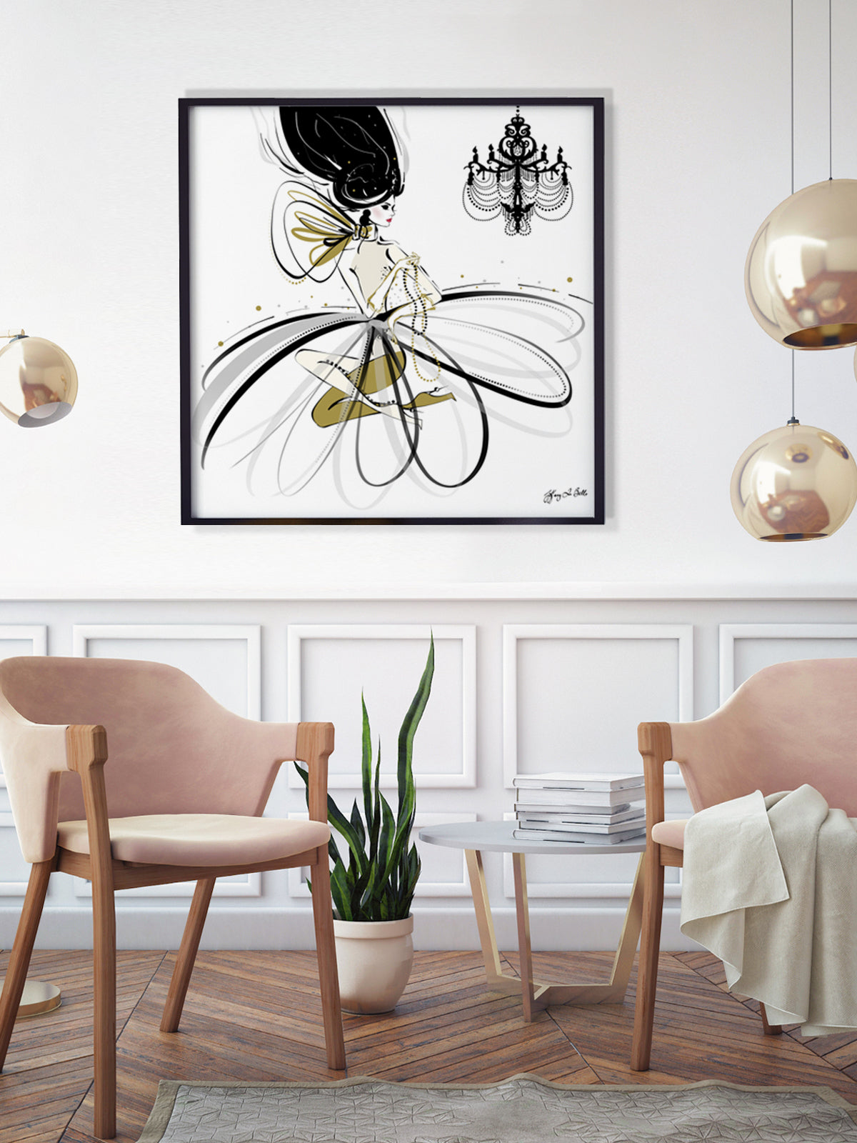 For the Love of Pearls - Illustration - Limited Edition Print - Tiffany La Belle