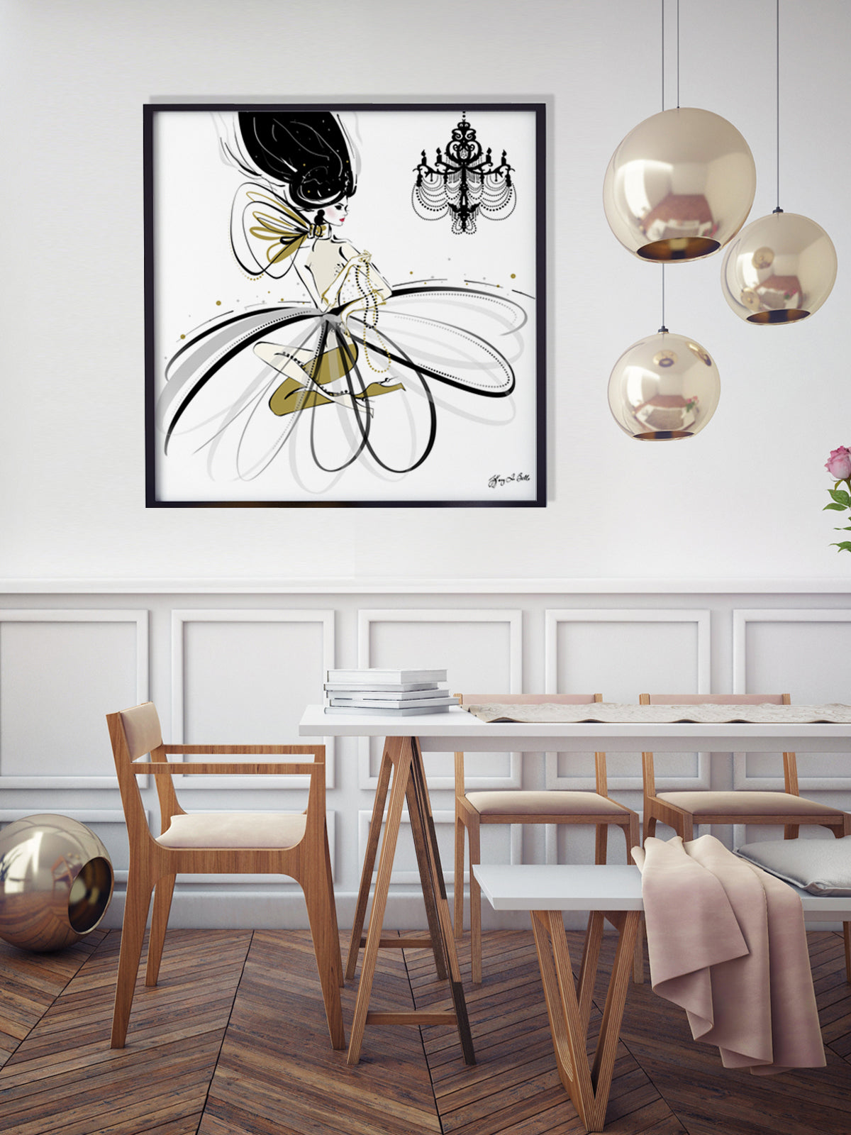 For the Love of Pearls - Illustration - Limited Edition Print - Tiffany La Belle