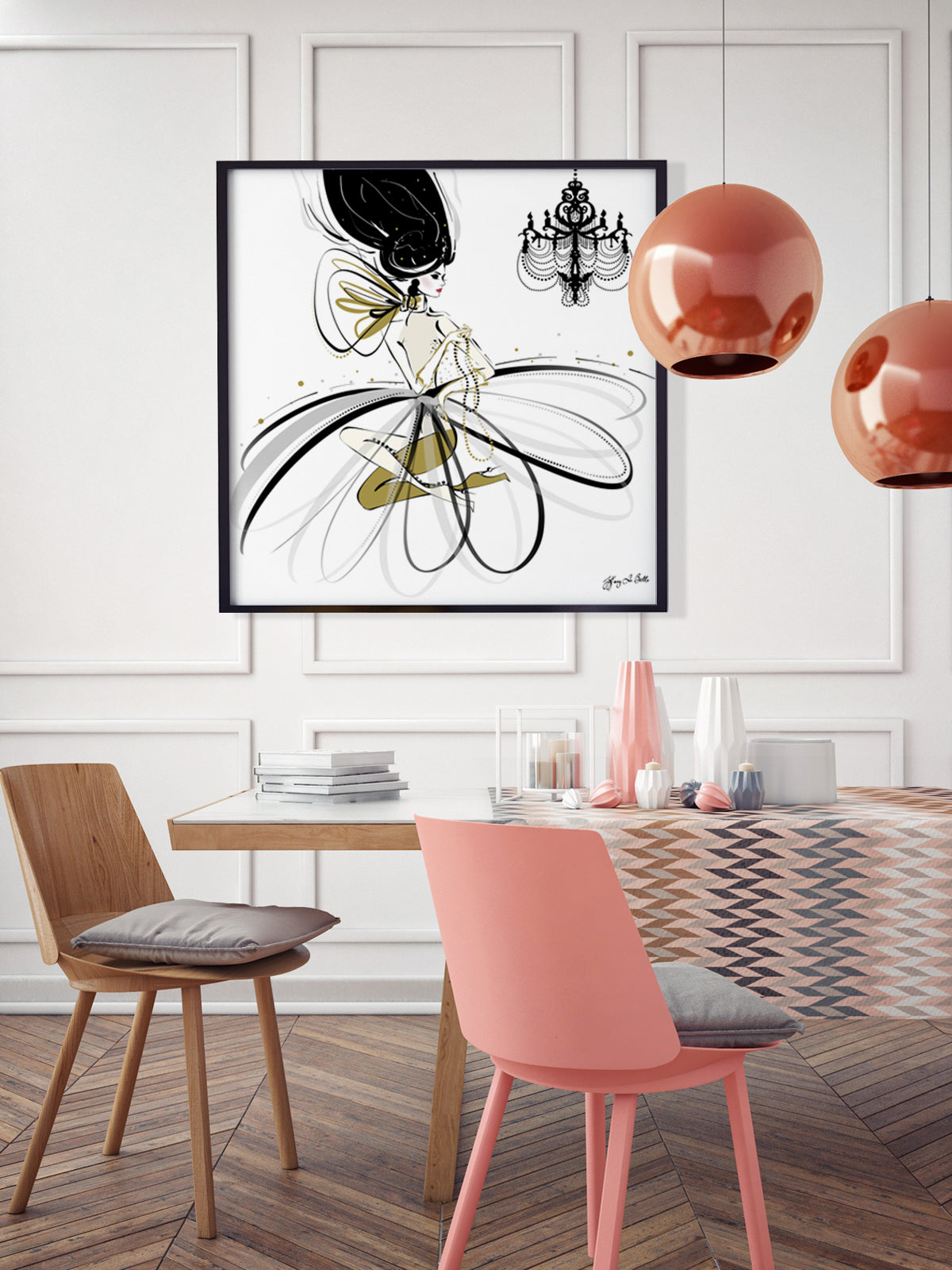 For the Love of Pearls - Illustration - Limited Edition Print - Tiffany La Belle