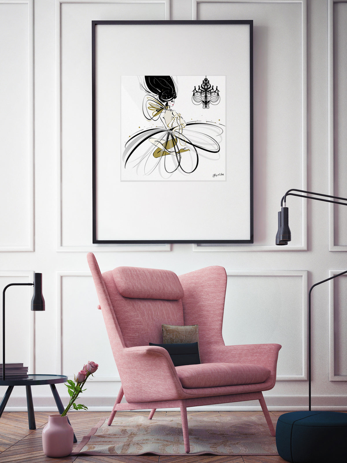 For the Love of Pearls - Illustration - Limited Edition Print - Tiffany La Belle