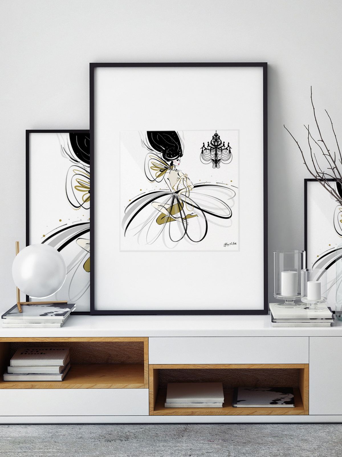 For the Love of Pearls - Illustration - Limited Edition Print - Tiffany La Belle