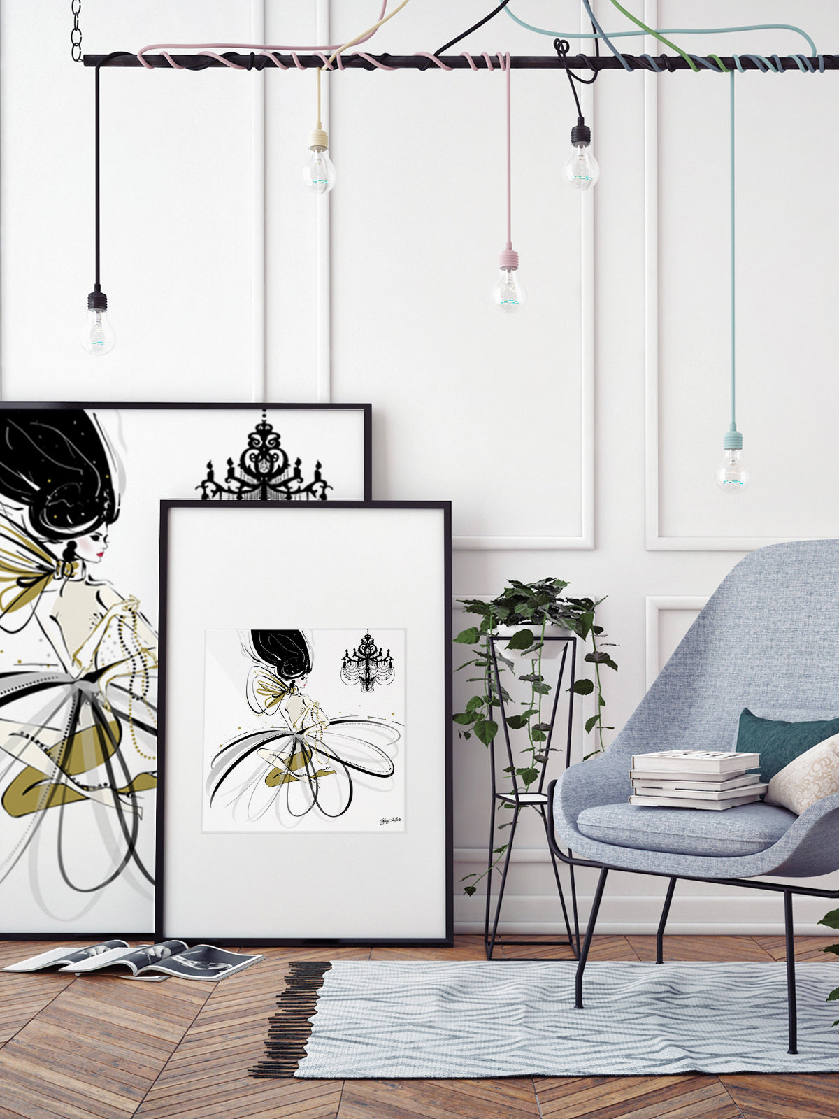 For the Love of Pearls - Illustration - Limited Edition Print - Tiffany La Belle