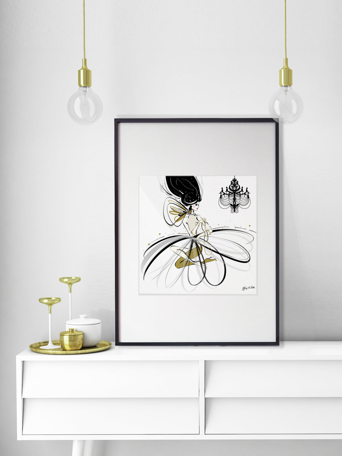 For the Love of Pearls - Illustration - Limited Edition Print - Tiffany La Belle
