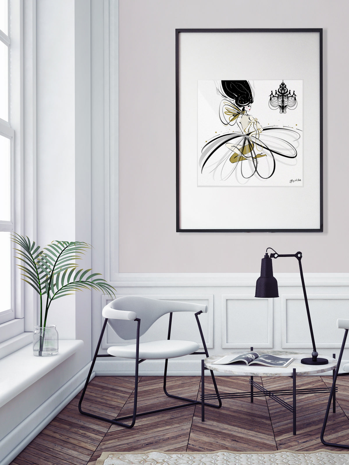 For the Love of Pearls - Illustration - Limited Edition Print - Tiffany La Belle