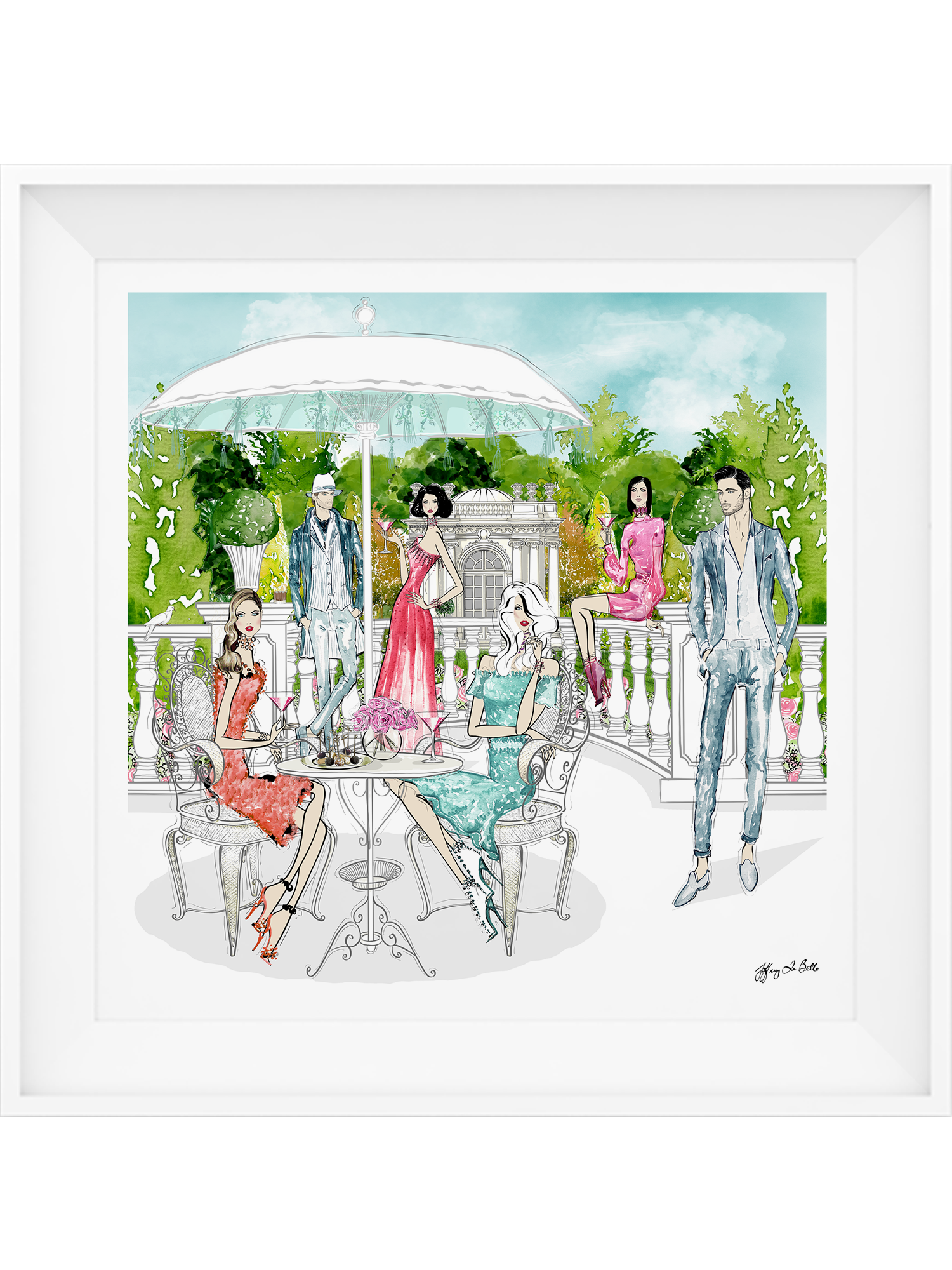 Garden Party - Illustration - Limited Edition Print - Tiffany La Belle