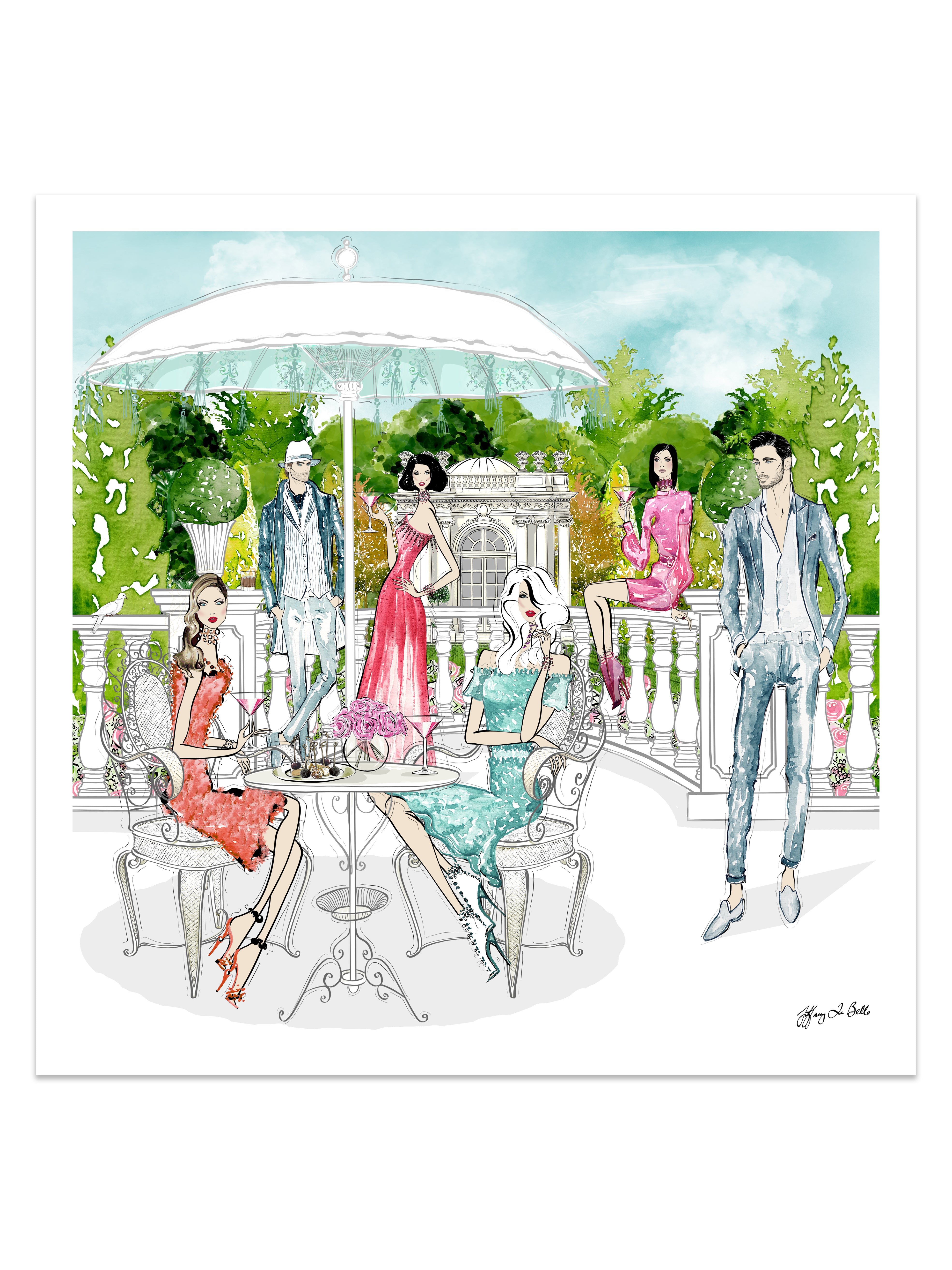 Garden Party - Illustration - Limited Edition Print - Tiffany La Belle