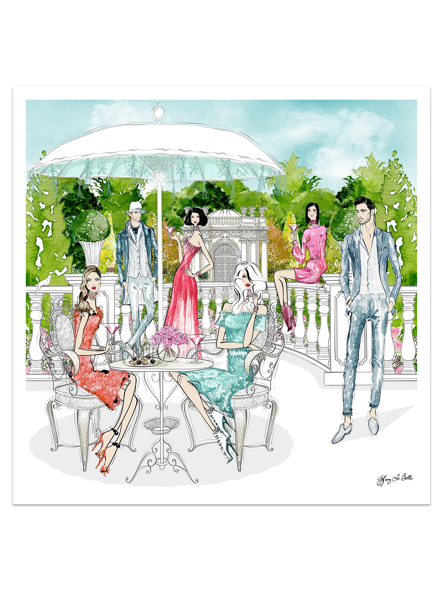 Garden Party - Illustration - Limited Edition Print - Tiffany La Belle