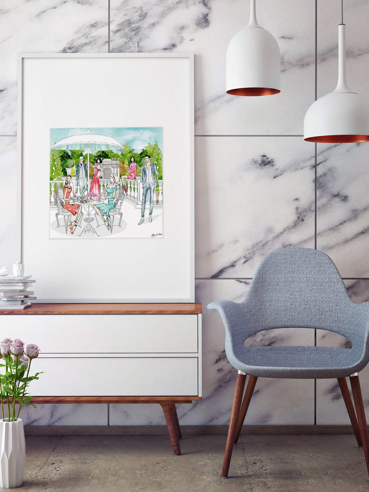 Garden Party - Illustration - Limited Edition Print - Tiffany La Belle