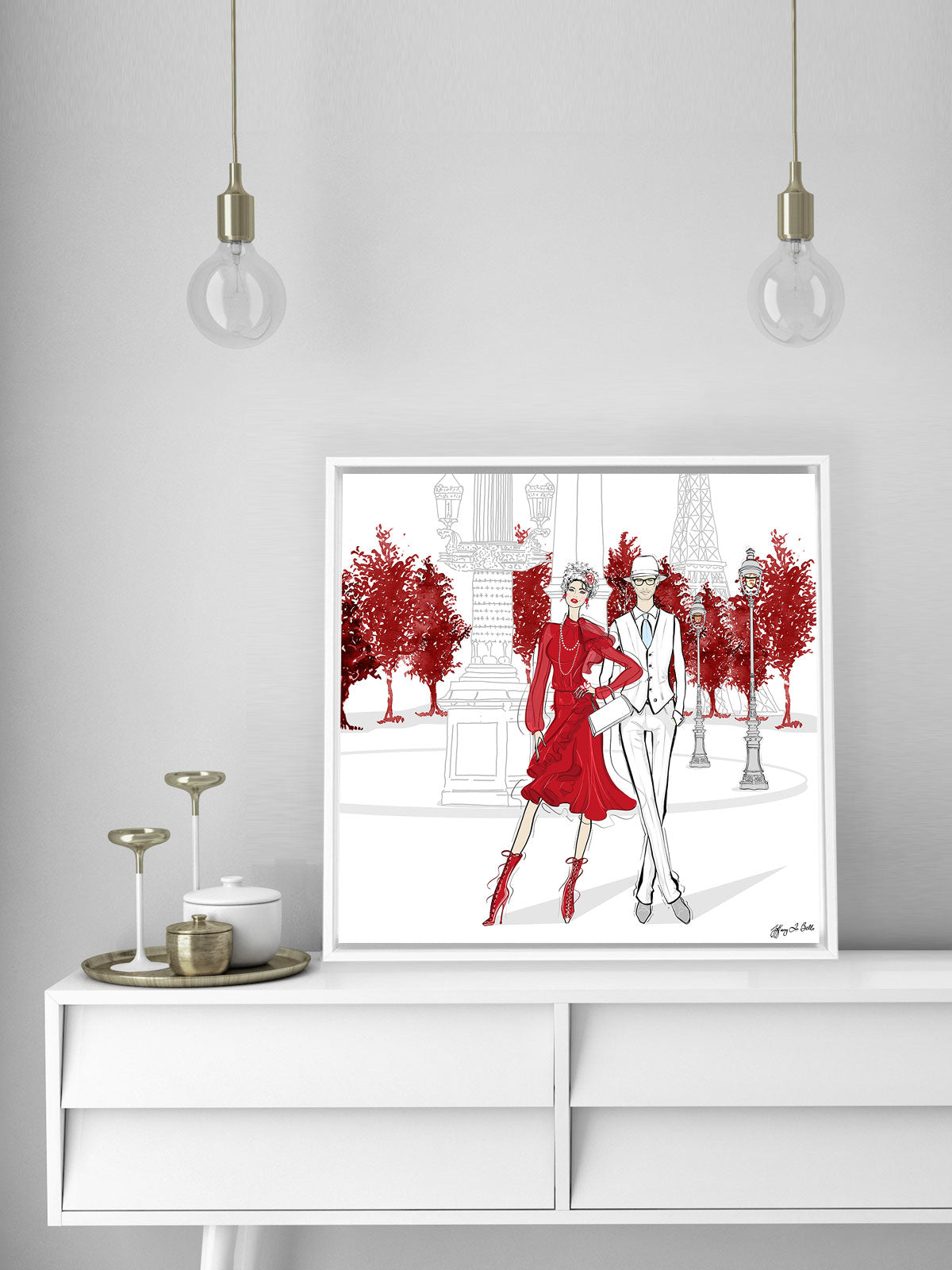 Giambattista Valli Paris - Illustration - Canvas Gallery Print - Unframed or Framed - Tiffany La Belle