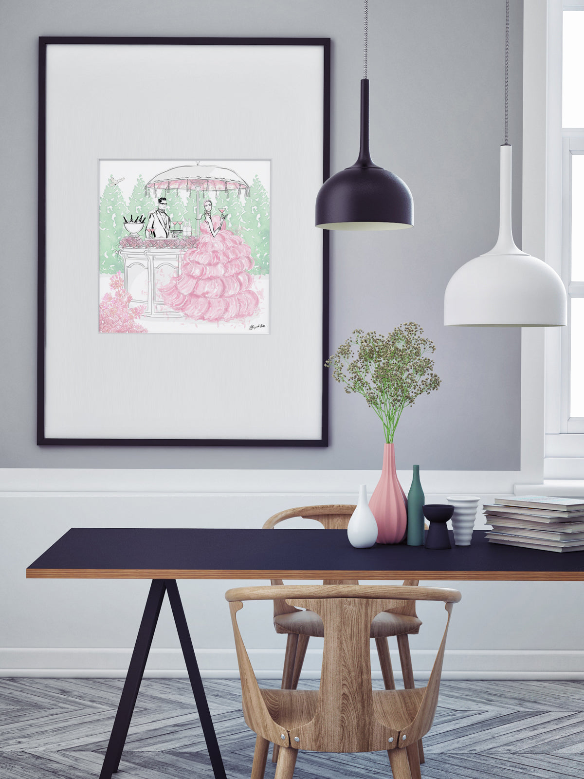 Giambattista Valli Cocktail Couture - Illustration - Limited Edition Print - Tiffany La Belle