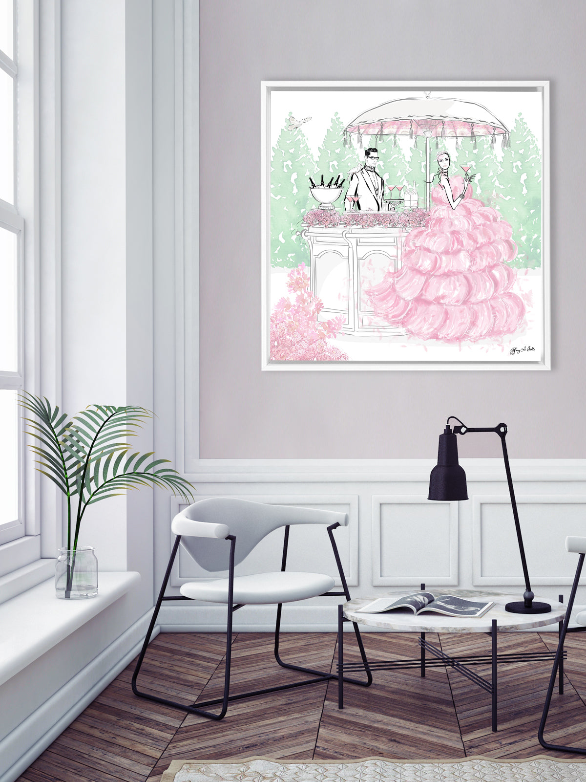 Giambattista Valli Cocktail Couture - Illustration - Canvas Gallery Print - Unframed or Framed - Tiffany La Belle
